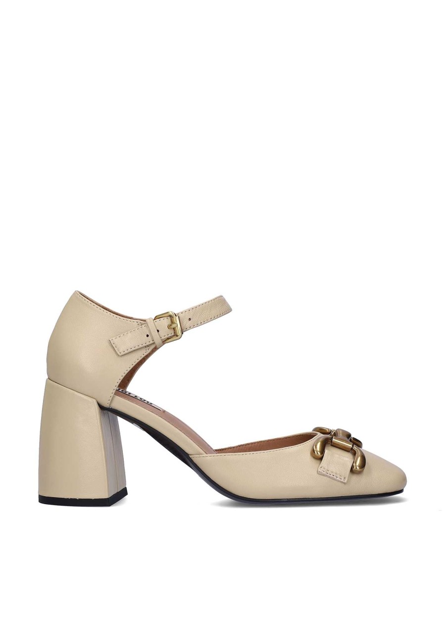 Scarpa BIBI LOU Mocassini Con Tacco Alto | Haley Beige