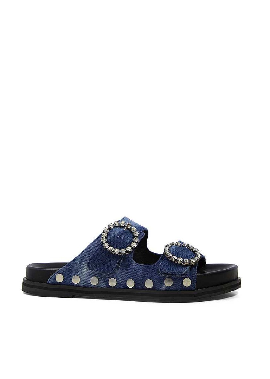 Scarpa BIBI LOU Sandali Bassi | Amaya Blu Denim